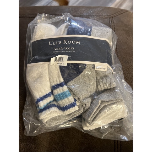 Club Room Other - Club Room 8-Pack Ankle Socks Cushioned‎ Foot Men's Shoe SZ 7-12 Sock SZ 10-13